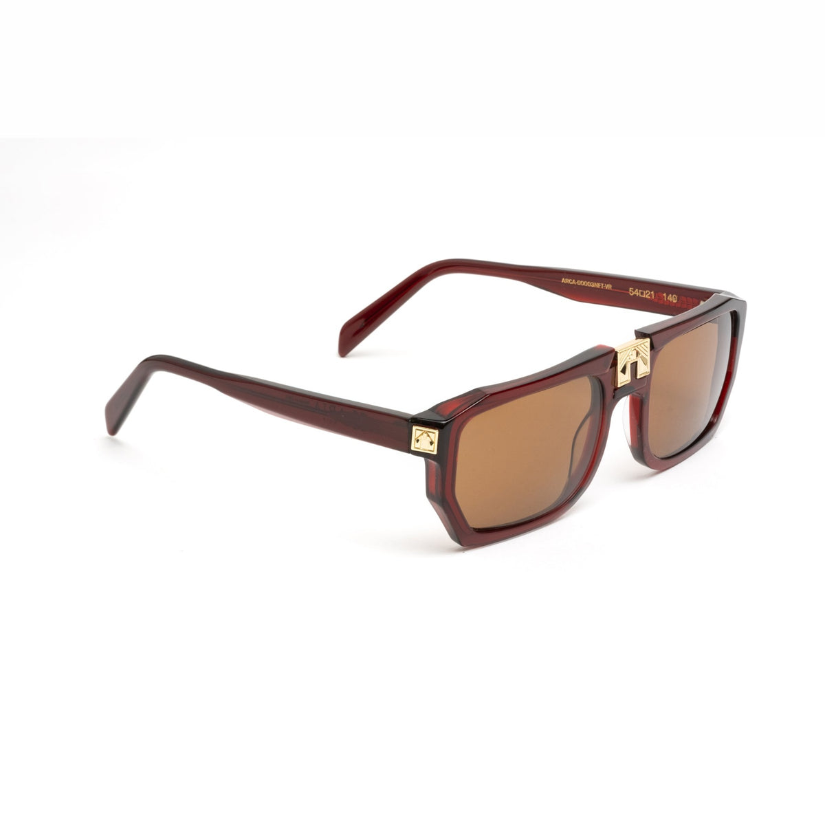 ARIA NOIR ARCA II sunglasses in Velvet Rose, three quarter angle view