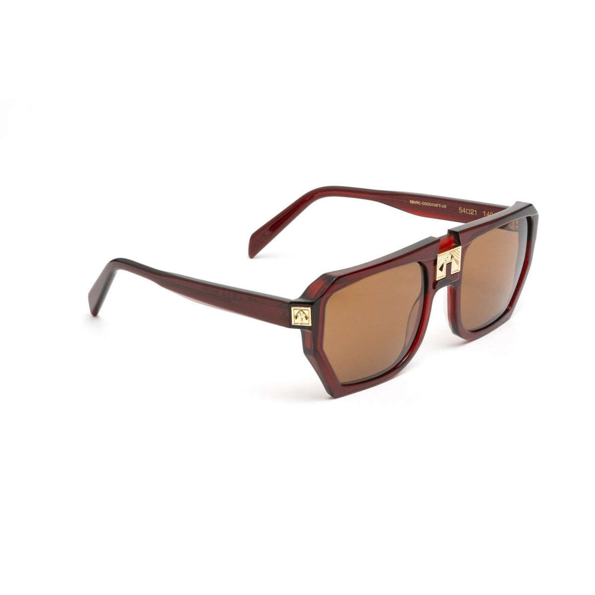 ARIA NOIR Monarca sunglasses in Velvet Rose, three quarter angle view