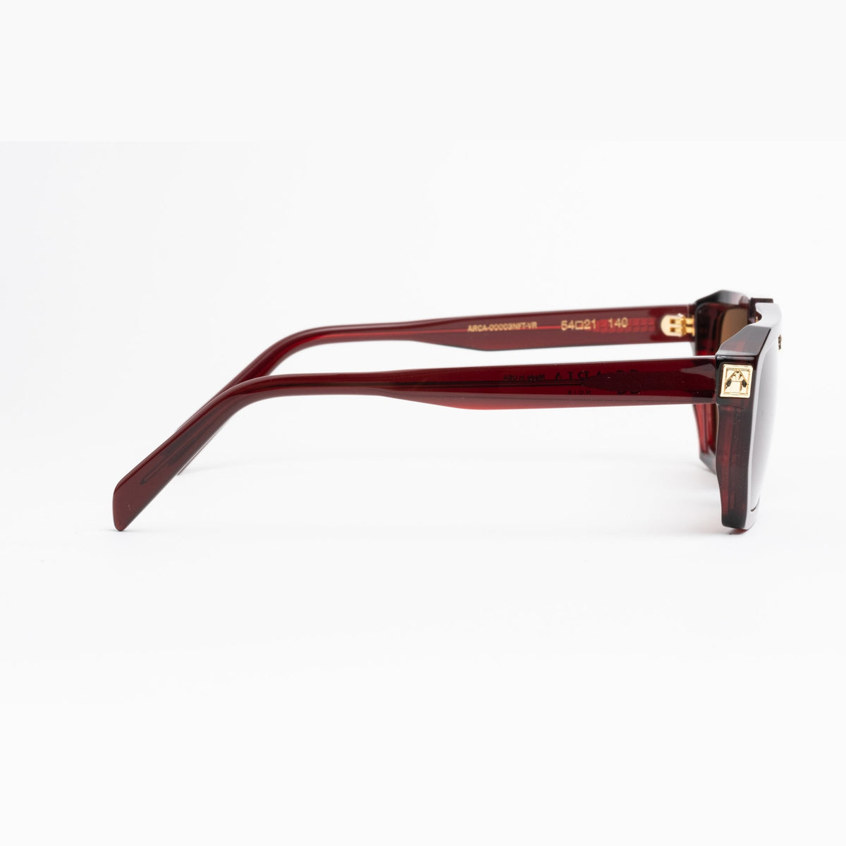 ARIA NOIR ARCA II sunglasses in Velvet Rose, side profile view