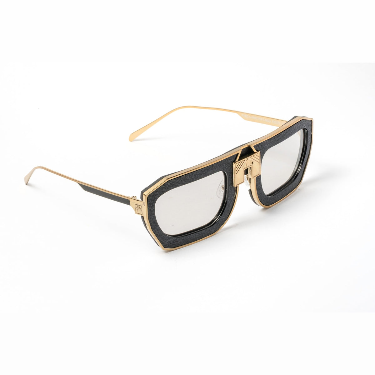 ARIA NOIR Patriarca eyewear in Black, three quarter angle view