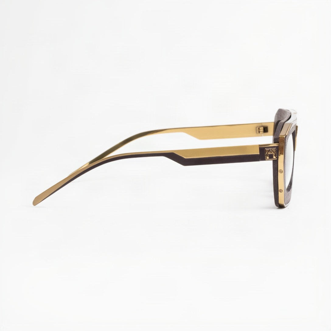 ARIA NOIR Matriarca eyewear in Brown, side profile view