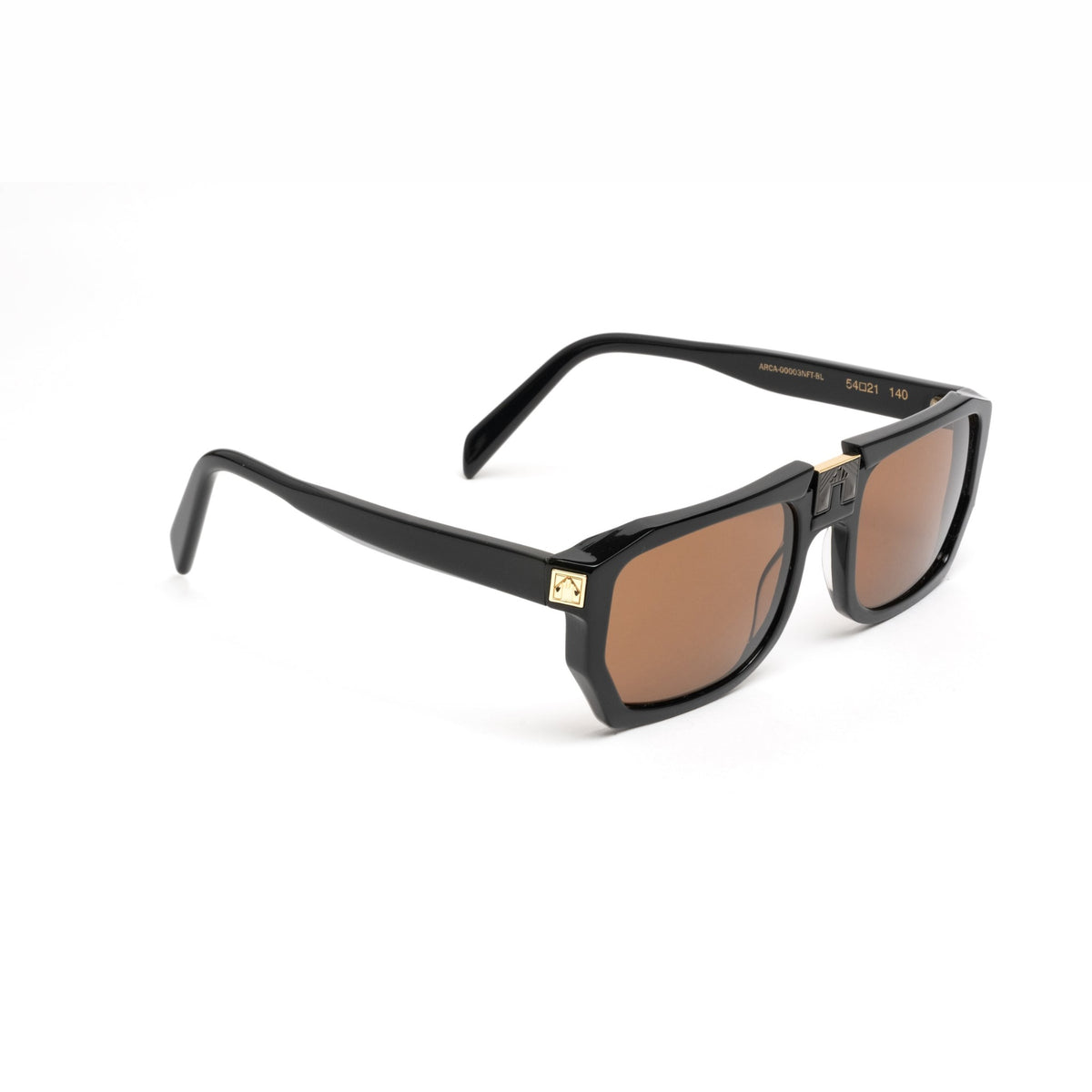 ARIA NOIR ARCA II sunglasses in Noir, three quarter angle view