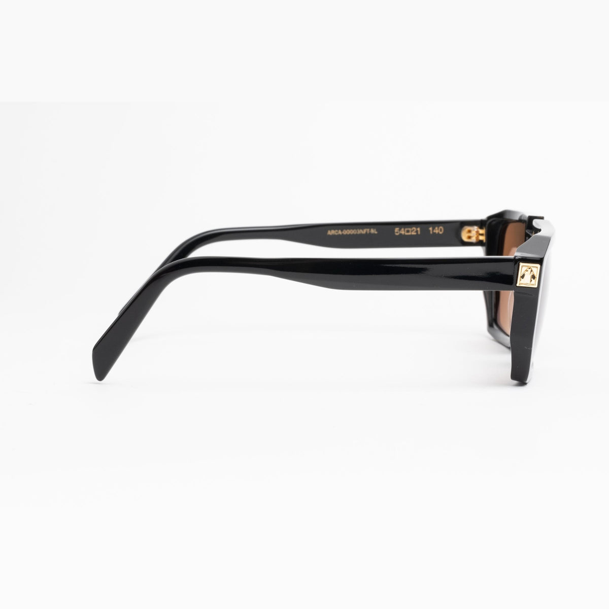 ARIA NOIR ARCA II sunglasses in Noir, side profile view