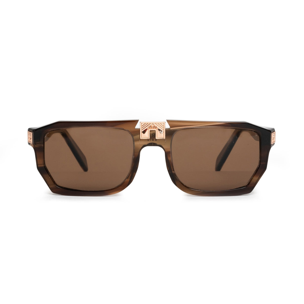 ARIA NOIR ARCA II sunglasses in Root Beer Float, front view