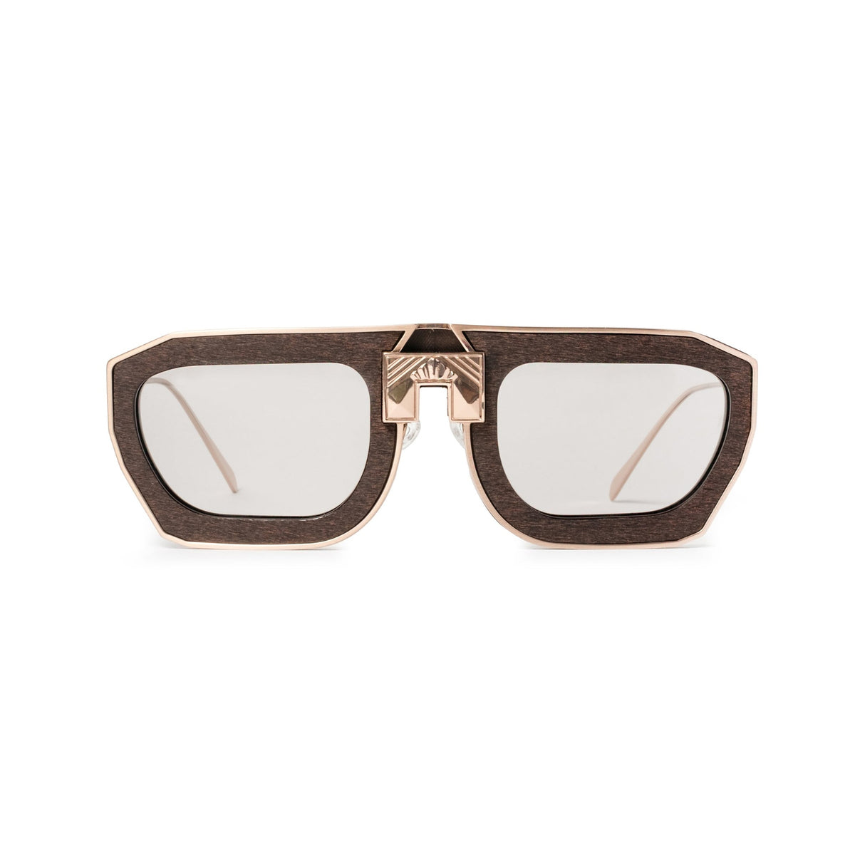 ARIA NOIR Patriarca eyewear in Brown, front view