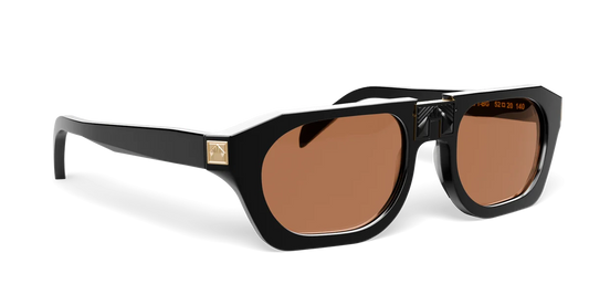 ARIA NOIR Ahava frame in Noir, three-quarter view (product render)