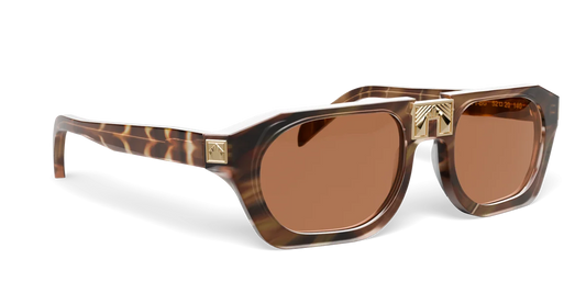 ARIA NOIR Ahava frame in Root Beer Float, three-quarter view (product render)