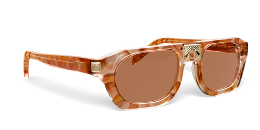 ARIA NOIR Ahava frame in Rose, three-quarter view (product render)