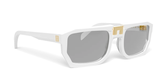 ARIA NOIR Arca I frame in Z White, three-quarter view (product render)
