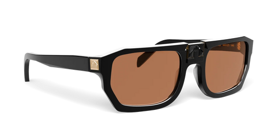 ARIA NOIR Arca II frame in Noir, three-quarter view (product render)
