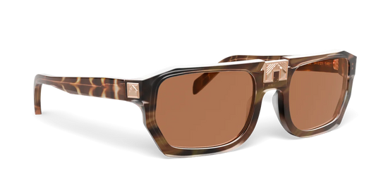 ARIA NOIR Arca II frame in Root Beer Float, three-quarter view (product render)