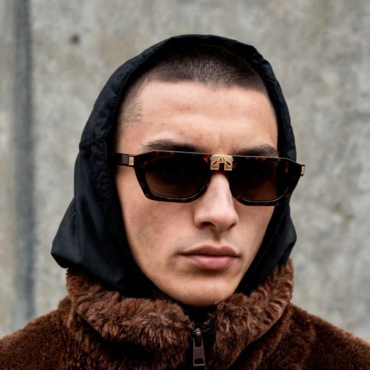 ARIA NOIR AHAVA Dark Tortoise sunglasses fall campaign