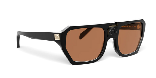 ARIA NOIR Monarca frame in Noir, three-quarter view (product render)