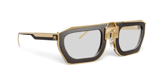 ARIA NOIR Matriarca frame in Brown, three-quarter view (product render)