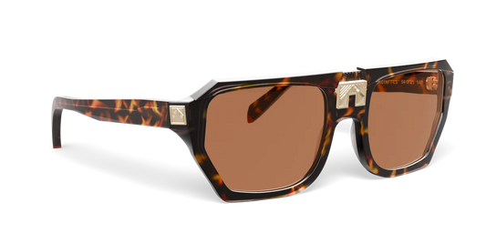 ARIA NOIR Monarca frame in Dark Tortoise, three-quarter view (product render)