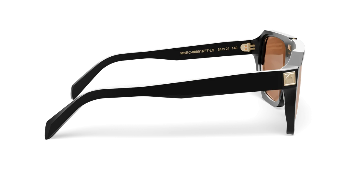 ARIA NOIR Monarca frame in Noir, side profile view (product render)